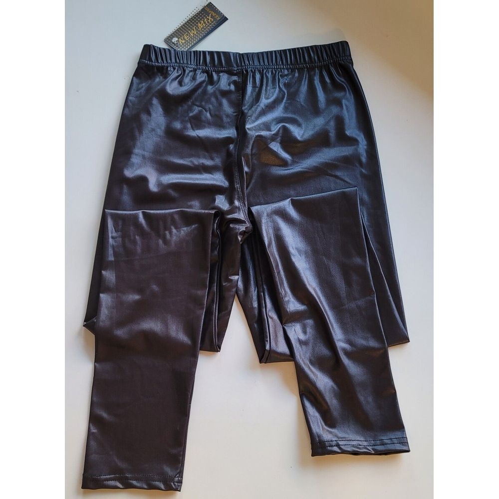 NWT New Mix Women's Faux PU Leather High Waist Leggings Style # PU-001 S/M
